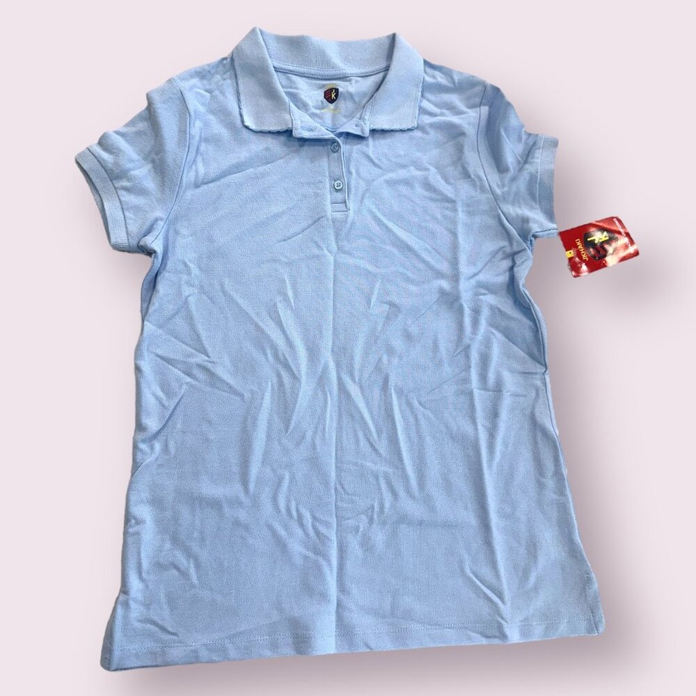 Girl’s Light Blue School Uniform Polo Top size XL